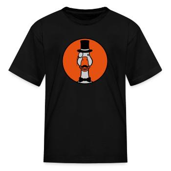 Goose sir monocle glasses - Kid's T-Shirt - black - Front