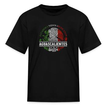 Aguascalientes Mexican Flag Bandera Mexicana - Kid's T-Shirt - black - Front