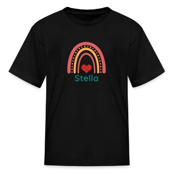Stella Vintage Boho Rainbow - Kid's T-Shirt - black - Front
