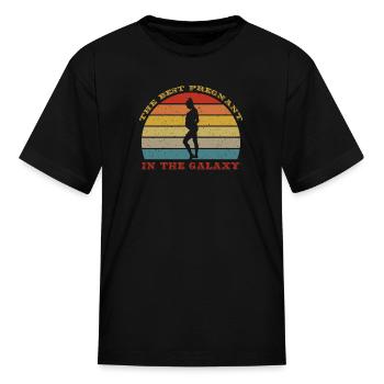 Pregnant Woman - Kid's T-Shirt - black - Front