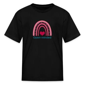Open minded Viva Magenta Boho Rainbow - Kid's T-Shirt - black - Front