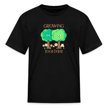 Growing Together - Kid's T-Shirt - black - Front