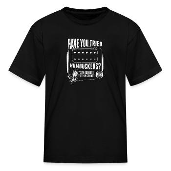 Electric Guitar Wiring Humbuckers Open Coil Magnet - Kid's T-Shirt - black - Front