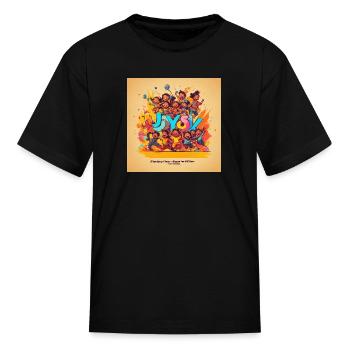 film production company logo design - Kid's T-Shirt - black - Front