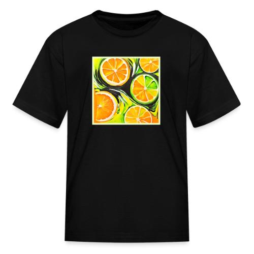 Vibrant Citrus Painting - Kid's T-Shirt