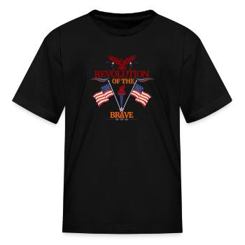 revolution of the brave - Kid's T-Shirt - black - Front