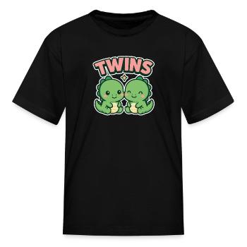 TWINS - Kid's T-Shirt - black - Front