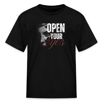 Open Your Eyes Tee - Kid's T-Shirt - black - Front