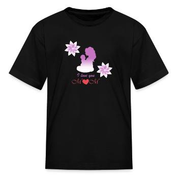 I love you mom - Kid's T-Shirt - black - Front