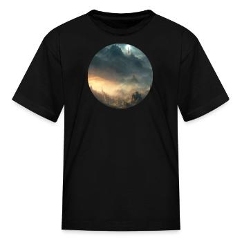 Mystical Moody Landscape - Kid's T-Shirt - black - Front