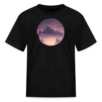 Mystical Empire Landscape - Kid's T-Shirt - black - Front