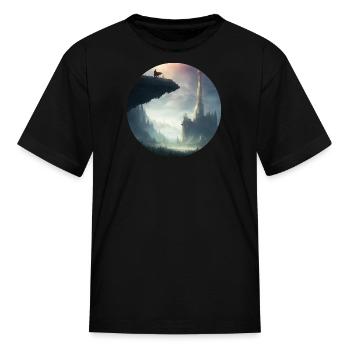 Mystical Character Landscape - Kid's T-Shirt - black - Front