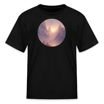 Fantasy Mystical Landscape - Kid's T-Shirt - black - Front