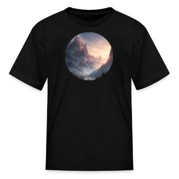 Mystical Surreal Landscape - Kid's T-Shirt - black - Front