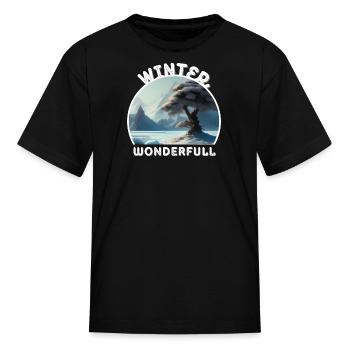 Freezing Landscape - Kid's T-Shirt - black - Front