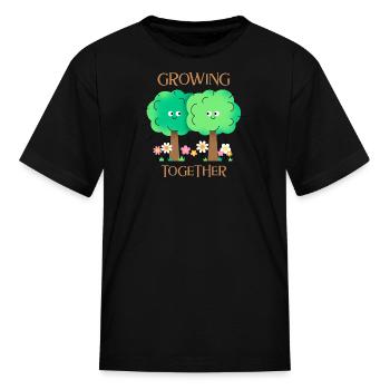 Growing Together - Kid's T-Shirt - black - Front