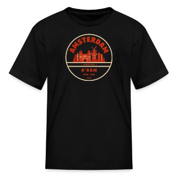 Amsterdam Netherlands - Kid's T-Shirt - black - Front