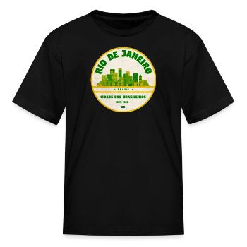 Rio de Janeiro Skyline - Kid's T-Shirt - black - Front
