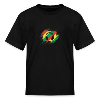 Casque reggae - T-shirt Enfant - noir - Devant