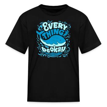 Funny Whale Watching Sea Mammal - Kid's T-Shirt - black - Front