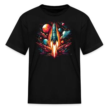 Blast Off - Kid's T-Shirt - black - Front