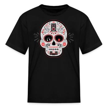 Audiophile Skull - Kid's T-Shirt - black - Front