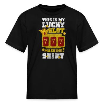 Casino Slot Machine Gambles Casino - Kid's T-Shirt - black - Front