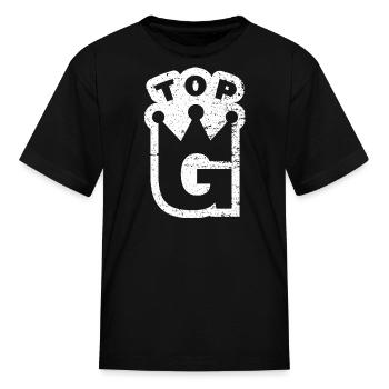 Top G Shirt - for the TOP G - Kid's T-Shirt - black - Front