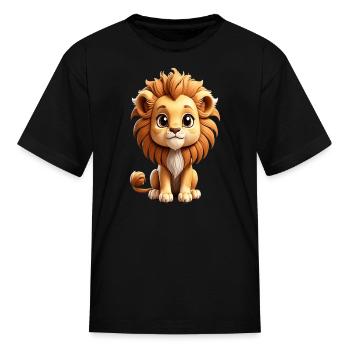 Chibi lion - Kid's T-Shirt - black - Front