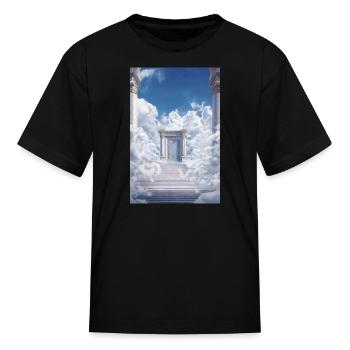 Golden Gates in the Clouds - Kid's T-Shirt - black - Front