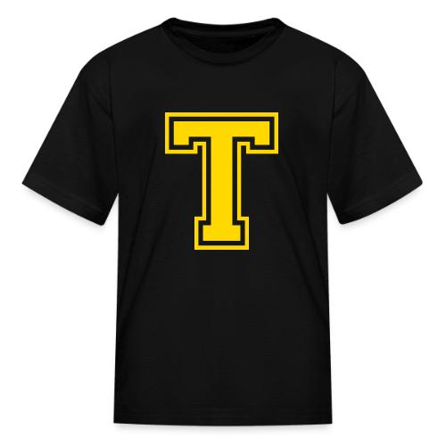 Letter T – Capital Athletic Alphabet Monogram - Kid's T-Shirt