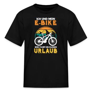 Mtb Bike Mountain Bike - Kid's T-Shirt - black - Front
