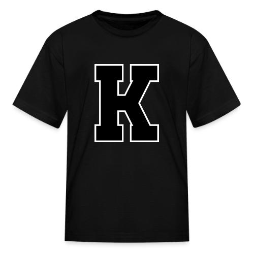 Varsity Letter K Collegiate Font Design - Kid's T-Shirt