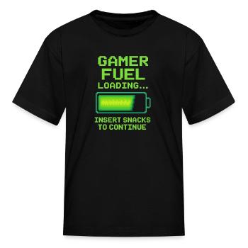 Gamer fuel - Kid's T-Shirt - black - Front