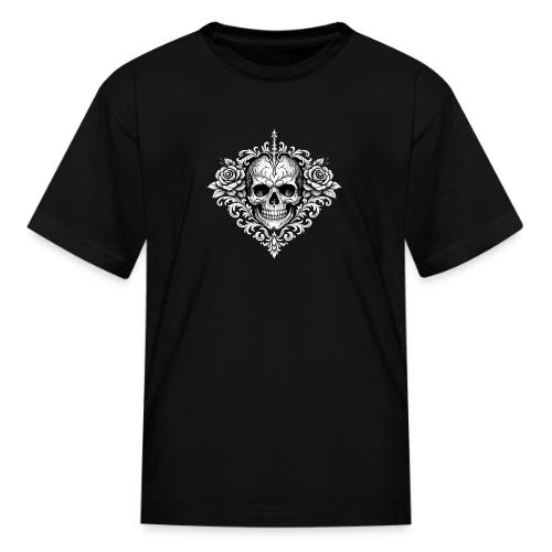 Gothic Filigree Skull - Kid's T-Shirt