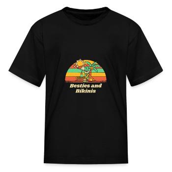 Besties and Bikinis Beach Friends Ocean Buddy - Kid's T-Shirt - black - Front