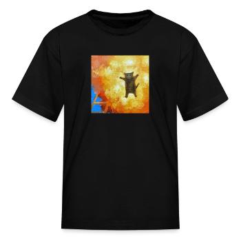 Cat Explosion - Kid's T-Shirt - black - Front