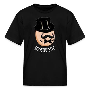 Eggs Quisite Funny Exquisite Egg - Kid's T-Shirt - black - Front