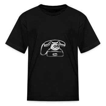Rotary phone - Kid's T-Shirt - black - Front