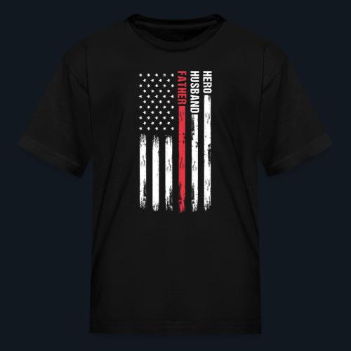 American Best Dad Hero Husband Father - Kid's T-Shirt