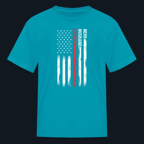 American Best Dad Hero Husband Father - Kid's T-Shirt