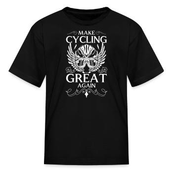 Bike Mountain Biking Sporty - Kid's T-Shirt - black - Front