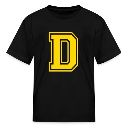 Letter D – Capital Athletic Alphabet Monogram - Kid's T-Shirt