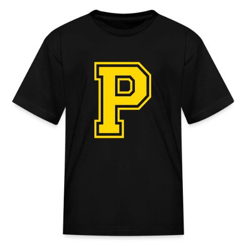 Letter P – Capital Athletic Alphabet Monogram - Kid's T-Shirt