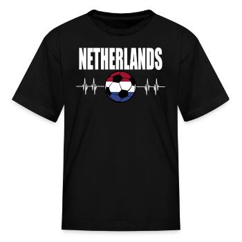 Netherlands Football - Kid's T-Shirt - black - Front