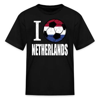 Netherlands Football - Kid's T-Shirt - black - Front