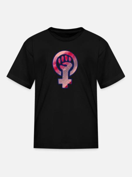 feminist symbol - Kid's T-Shirt - black