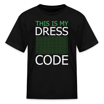 Dress Code Binary Statement - Kid's T-Shirt - black - Front