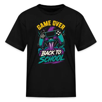 Game Over Back to School - Kid's T-Shirt - black - Front