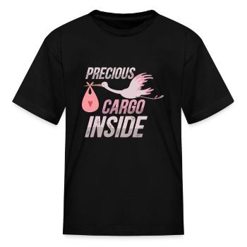 Precious cargo girl - Kid's T-Shirt - black - Front
